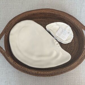 Sigrid Olsen Home melamine Iridescent Oyster 🦪 tray and 4 appetizer plates NEW
